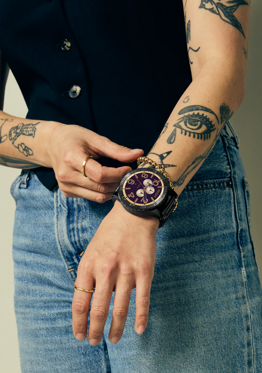 51-30 Chrono - Gris anthracite / Mûre / Or - Image 9